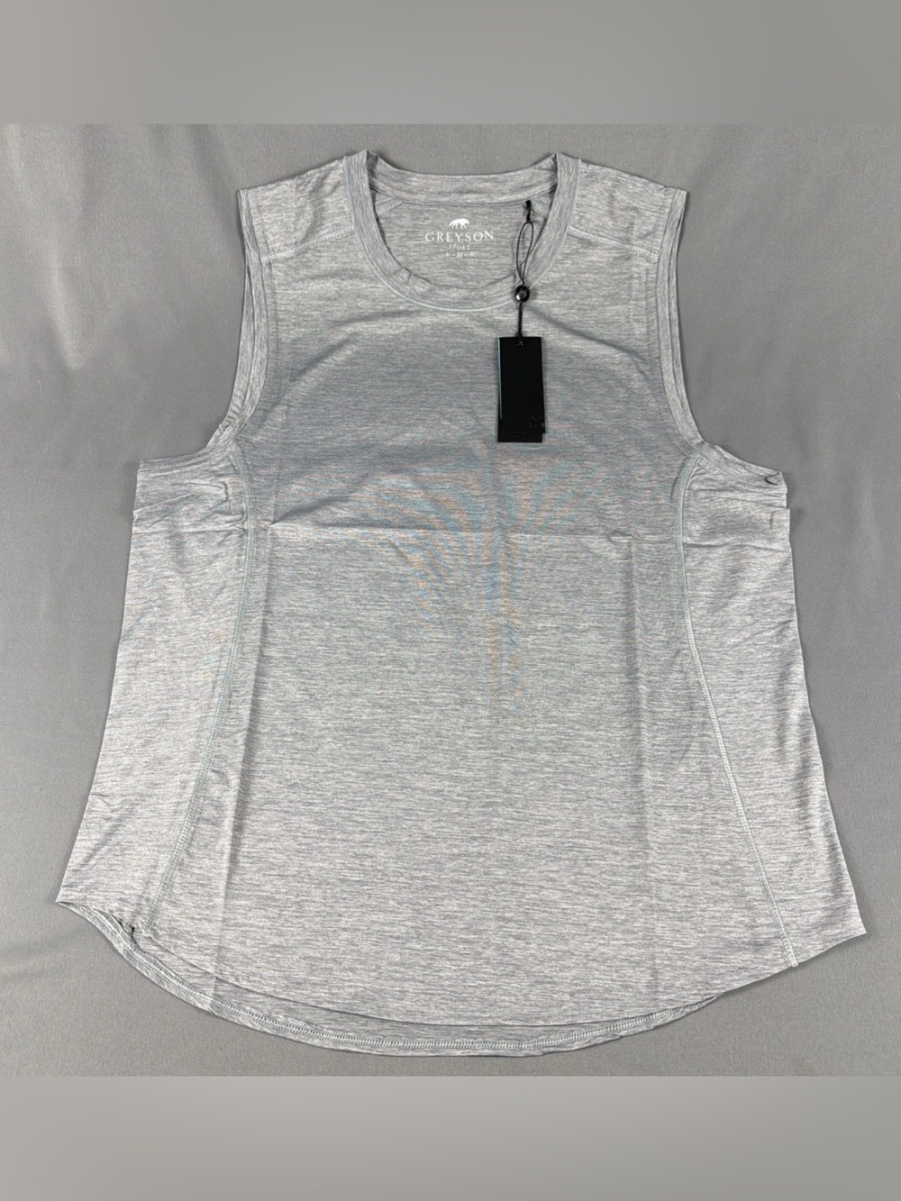 Greyson Shirt Tee T-Shirt Guide Sport Sleeveless Medium Gray Nylon NWT MSRP $78